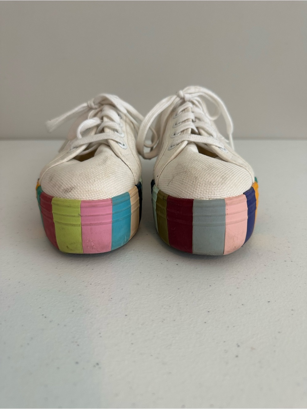 Women’s size 37 Superga 2790 Rainbow Platform Sneakers - Picture 9 of 13